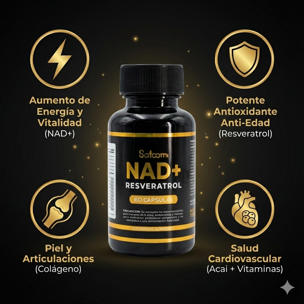 Resveratrol + NAD+ Satoomi (60 Cápsulas).
