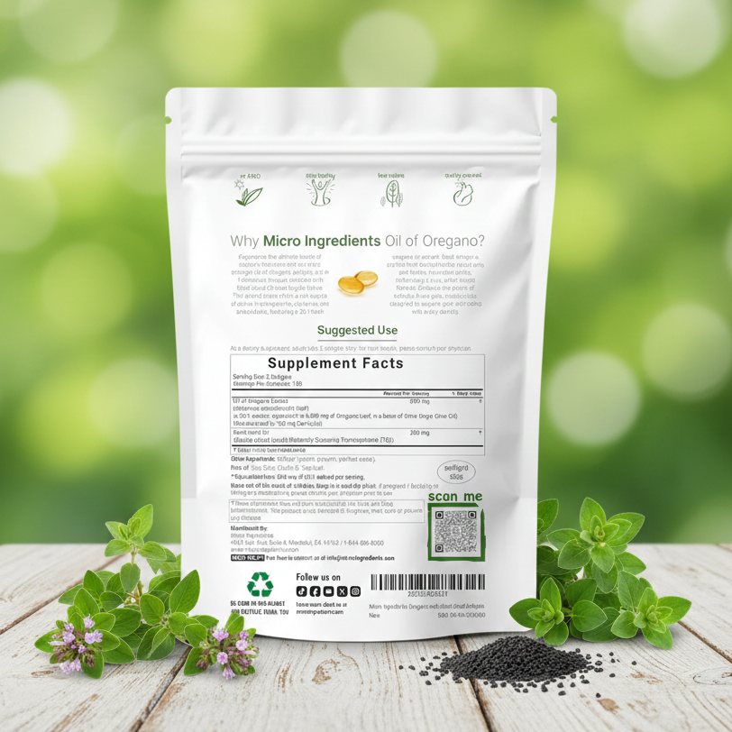 Aceite de Orégano en Cápsulas Blandas 6000 mg (60 capsulas)